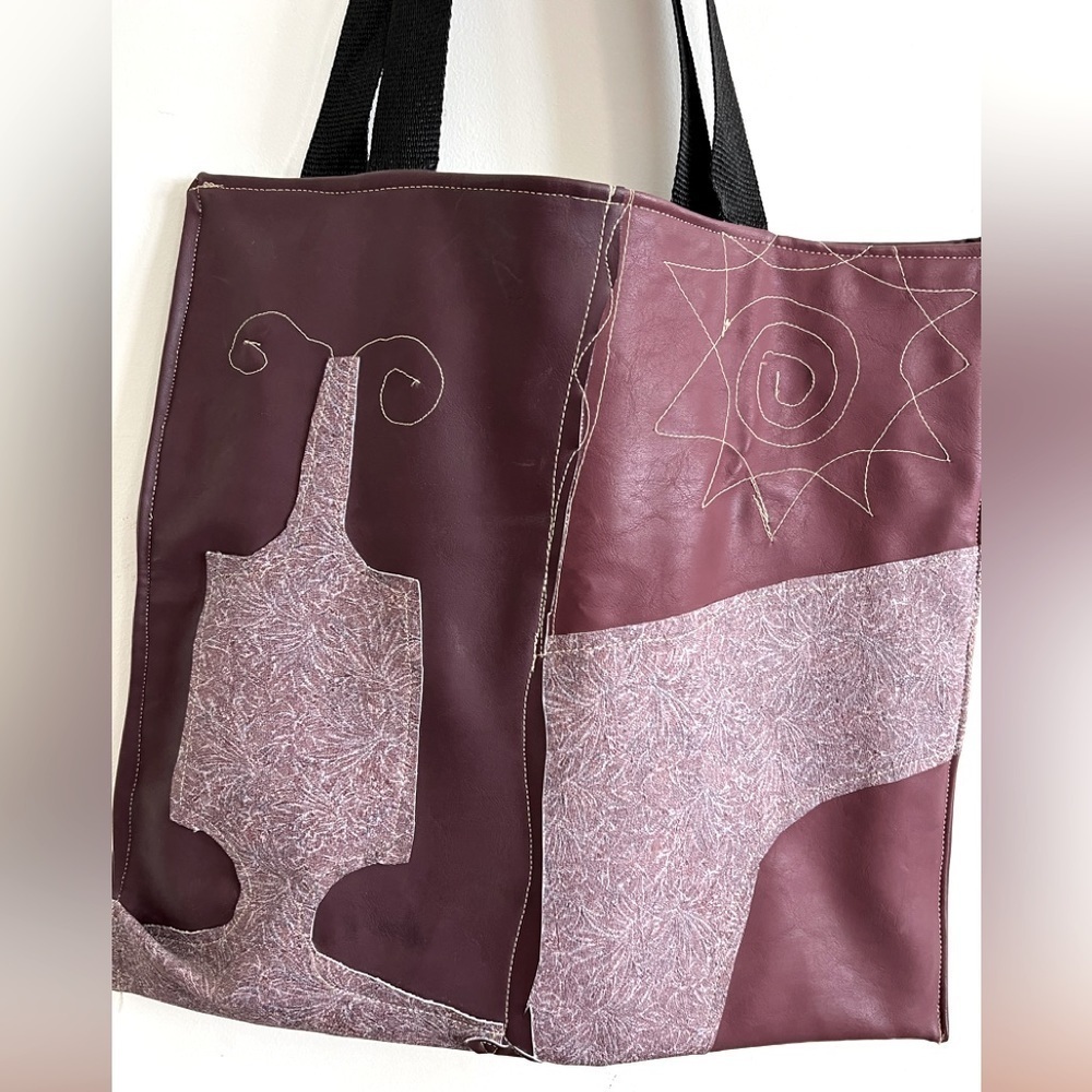 Handcrafted Extra Large Commercial Upholstery Tote with Long Shoulder Strap